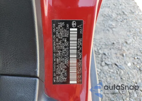 2005 Toyota Celica Gt z USA, uszkodzony, nr VIN JTDDR32TX50181390